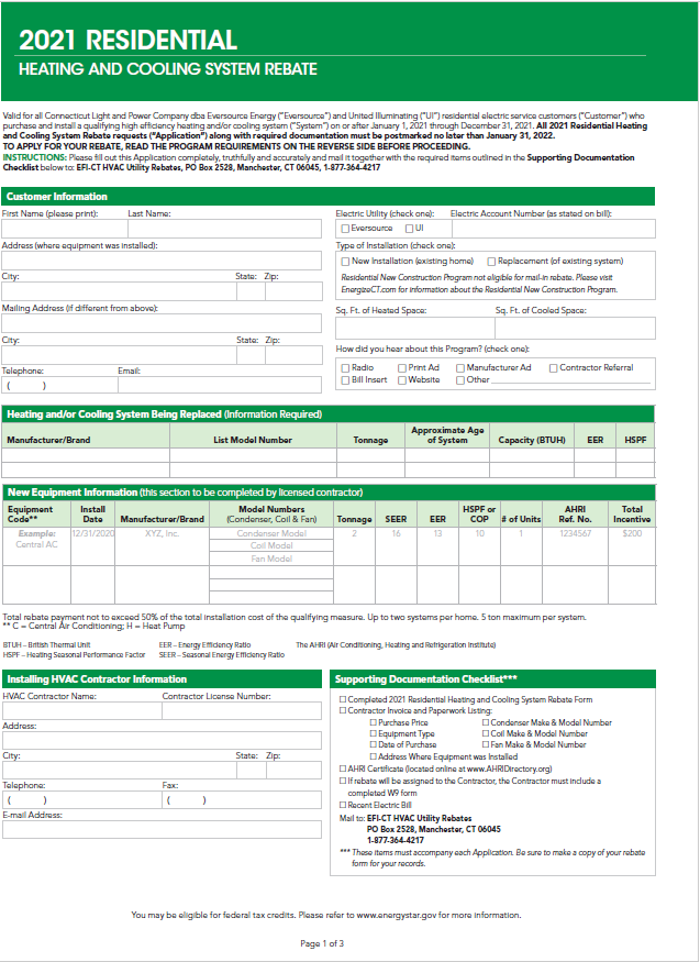 Skrecc Rebate Forms Heat Pump PumpRebate