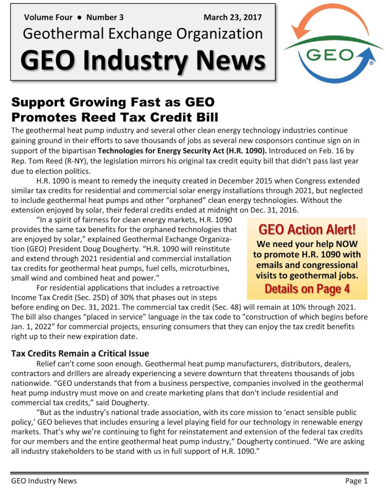 Geothermal Heat Geothermal Heat Pump Tax Credit