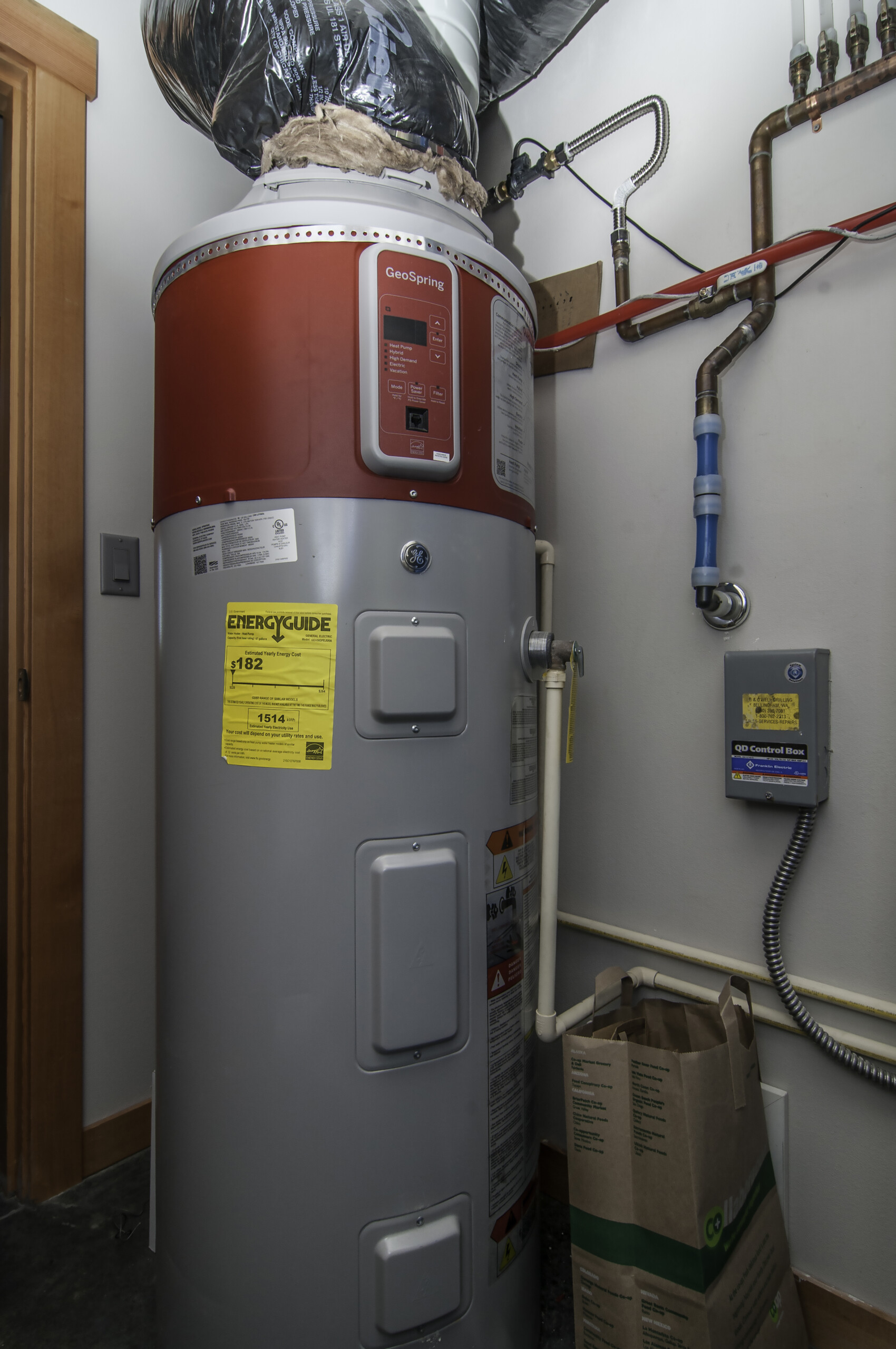 Right This 80 gallon Heat Pump Water Heater Is Ducted To Pull Heat